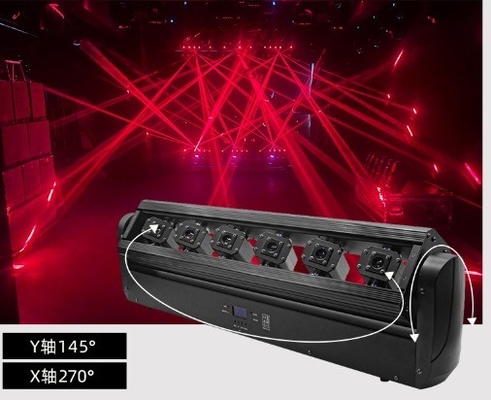 6 Occhi Moving Head LED Stage Lighting Bar Swing Rotante RGB
