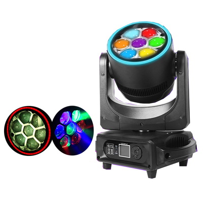 7PCS 40W RGBW 4 In1 LED Zoom Bee Eye Moving Head Light Con Luce Ausiliaria Dj Disco Stage Party Lights